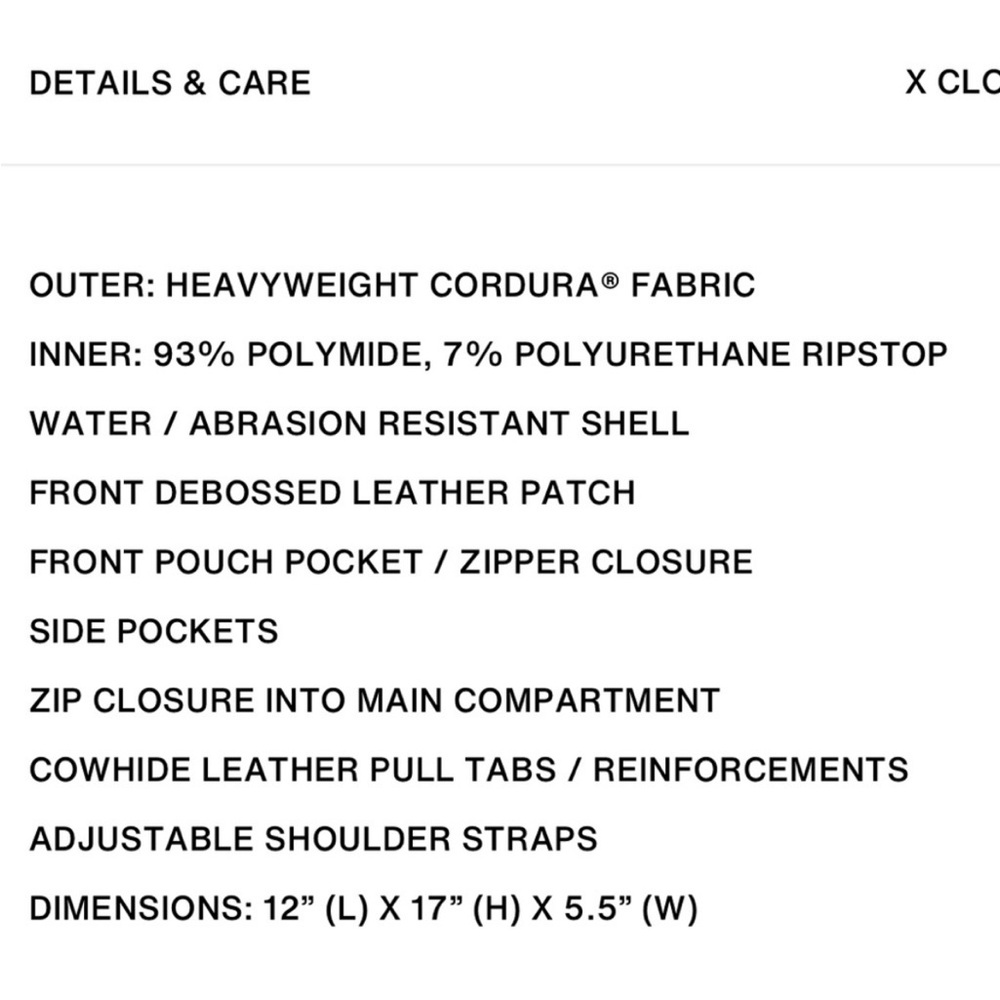 OVO Amber Yellow Backpack - Picture 5 of 12